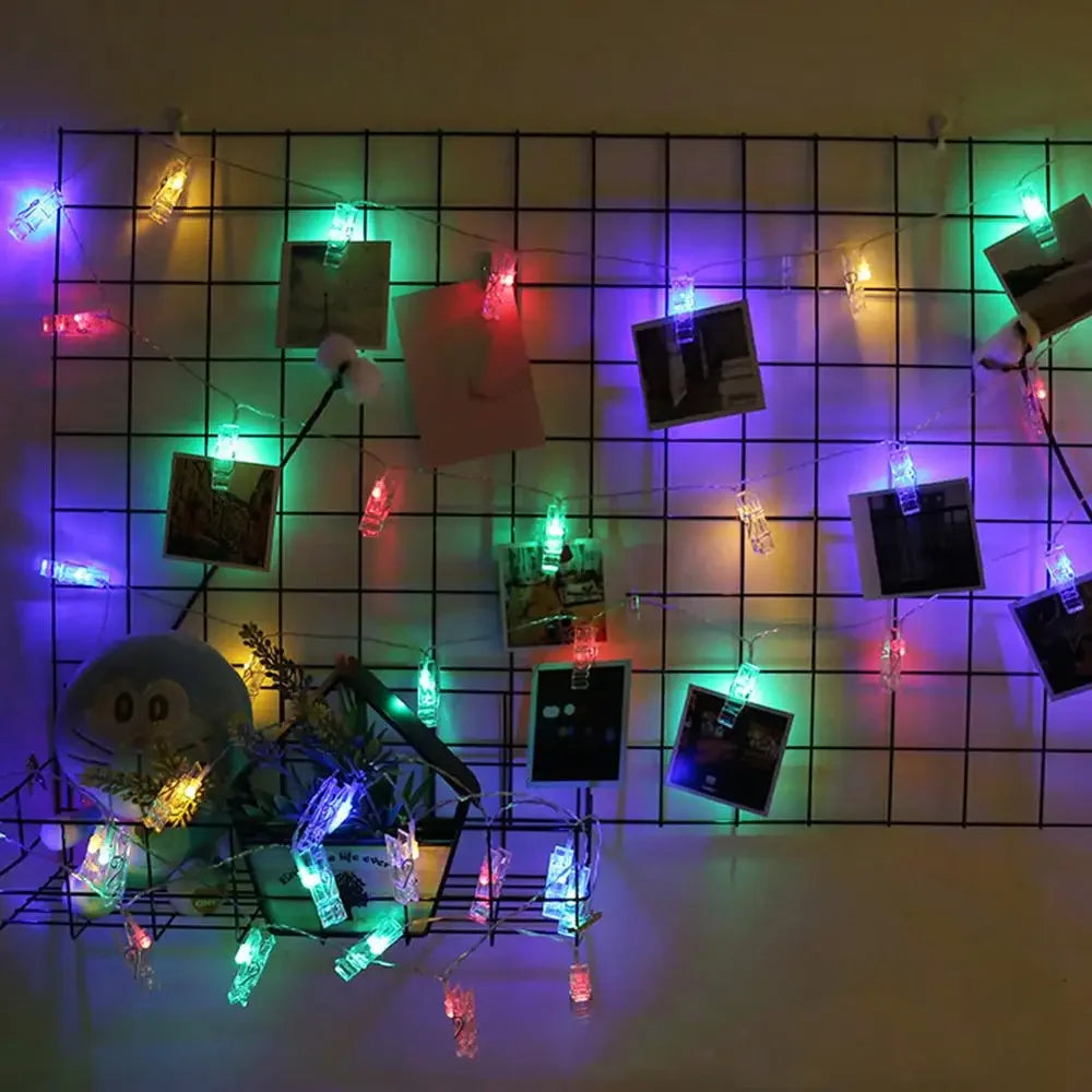 LED String Lights with Clips to Hang Pictures for Decoration Internet Celebrity Room Decoration Photo Studio Wall Lights String