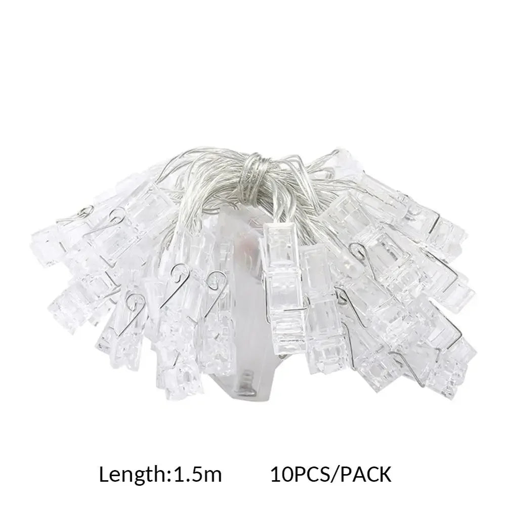 LED String Lights with Clips to Hang Pictures for Decoration Internet Celebrity Room Decoration Photo Studio Wall Lights String