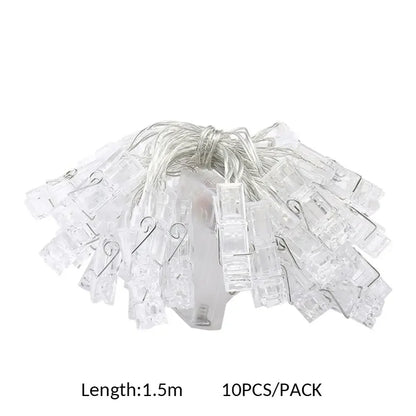 LED String Lights with Clips to Hang Pictures for Decoration Internet Celebrity Room Decoration Photo Studio Wall Lights String